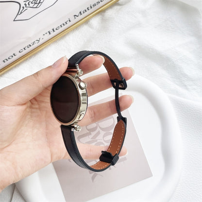 For Samsung Galaxy Gear S3 Classic 22mm Slim Magnetic Buckle Microfiber Leather Watch Band(Black) by bashfashion