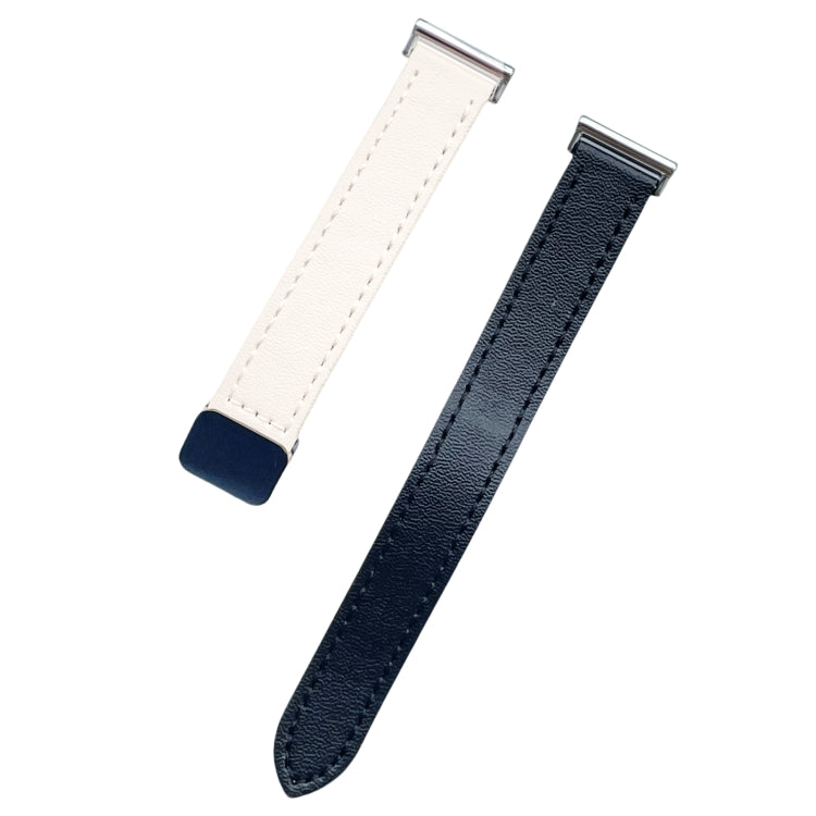 For Samsung Galaxy Watch 46mm 22mm Slim Magnetic Buckle Microfiber Leather Watch Band(Black+Apricot) by bashfashion