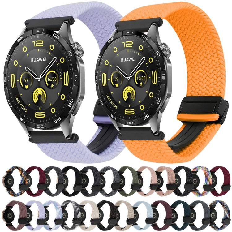 For Huawei Watch GT 4 41mm 18mm Magnetic Buckle Braided Watch Band(Stars Black) by bashfashion