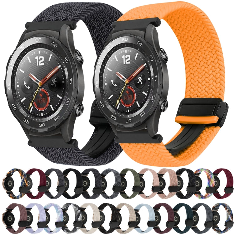 For Huawei Watch 2 20mm Magnetic Buckle Braided Watch Band(Space Gray) by bashfashion
