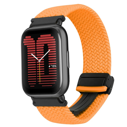 For Amazfit Active Magnetic Buckle 20mm Braided Watch Band(Orange) by bashfashion