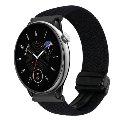 For Amazfit GTR Mini Magnetic Buckle 20mm Braided Watch Band(Black) by bashfashion