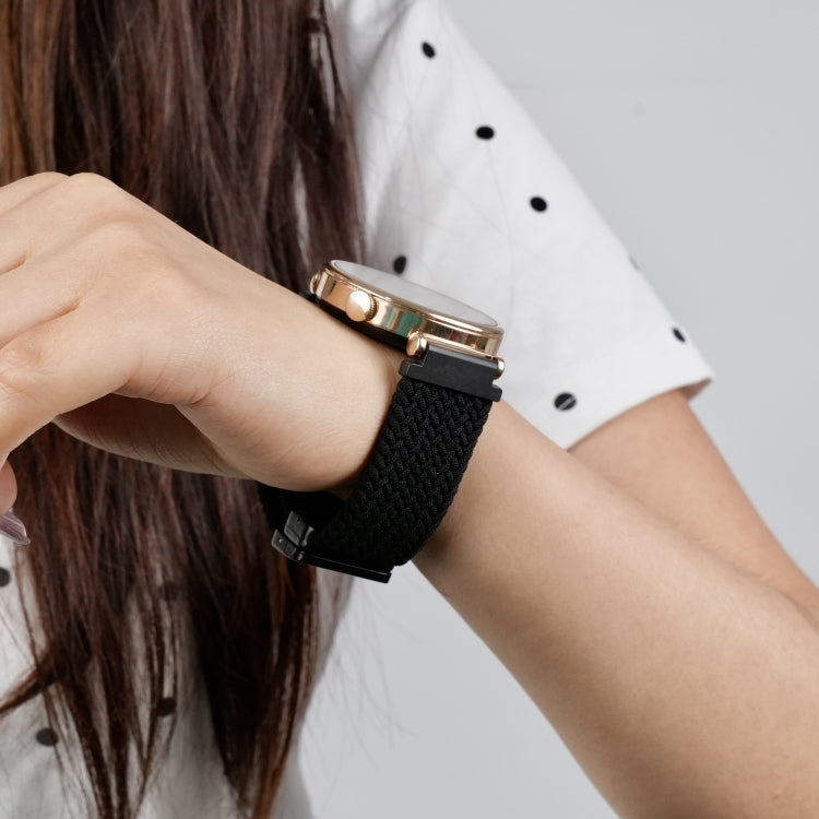 For Amazfit GTR Mini Magnetic Buckle 20mm Braided Watch Band(Black) by bashfashion