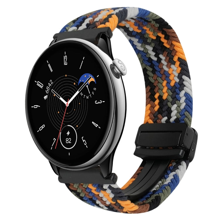 For Amazfit GTR Mini Magnetic Buckle 20mm Braided Watch Band(Camouflage Colorful) by bashfashion
