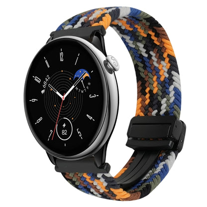 For Amazfit GTR Mini Magnetic Buckle 20mm Braided Watch Band(Camouflage Colorful) by bashfashion