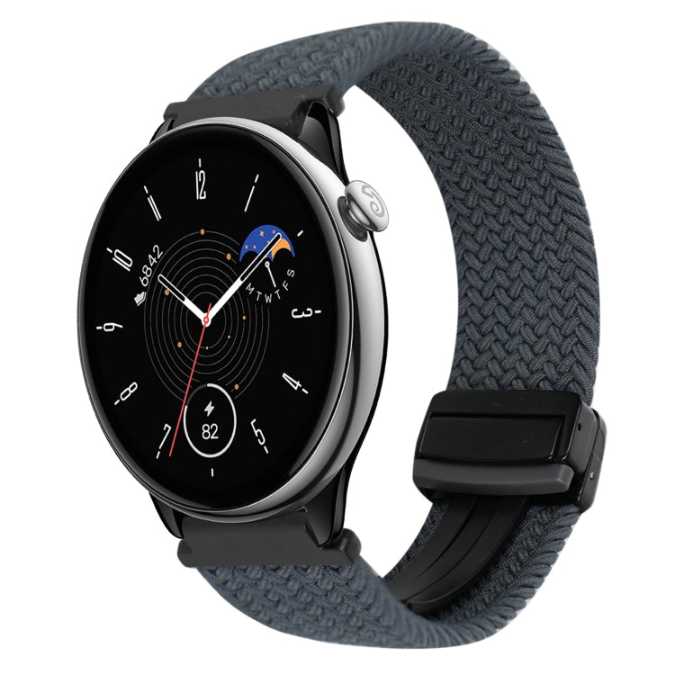 For Amazfit GTR Mini Magnetic Buckle 20mm Braided Watch Band(Space Gray) by bashfashion