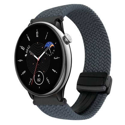 For Amazfit GTR Mini Magnetic Buckle 20mm Braided Watch Band(Space Gray) by bashfashion
