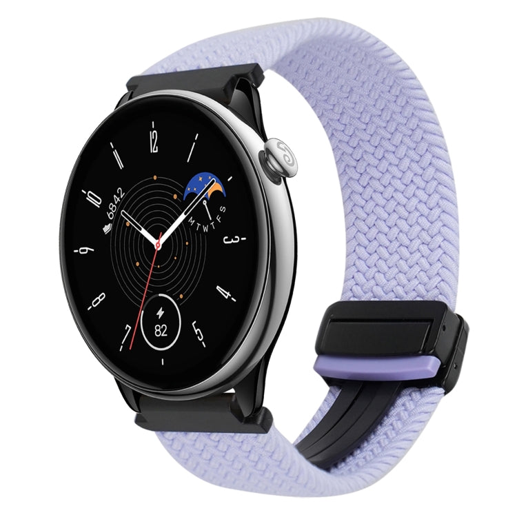 For Amazfit GTR Mini Magnetic Buckle 20mm Braided Watch Band(Purple) by bashfashion