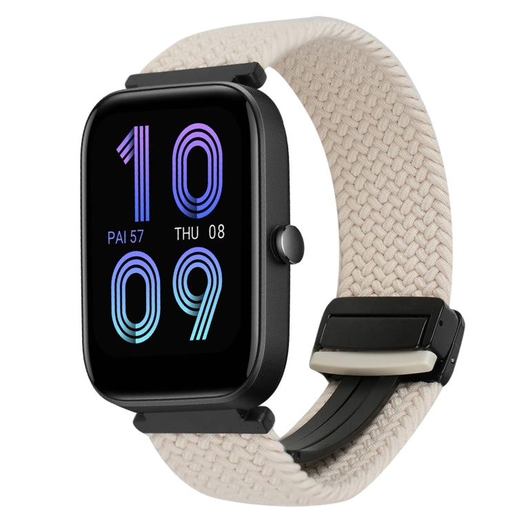 For Amazfit Bip 3 Pro Magnetic Buckle 20mm Braided Watch Band(Starlight) by bashfashion