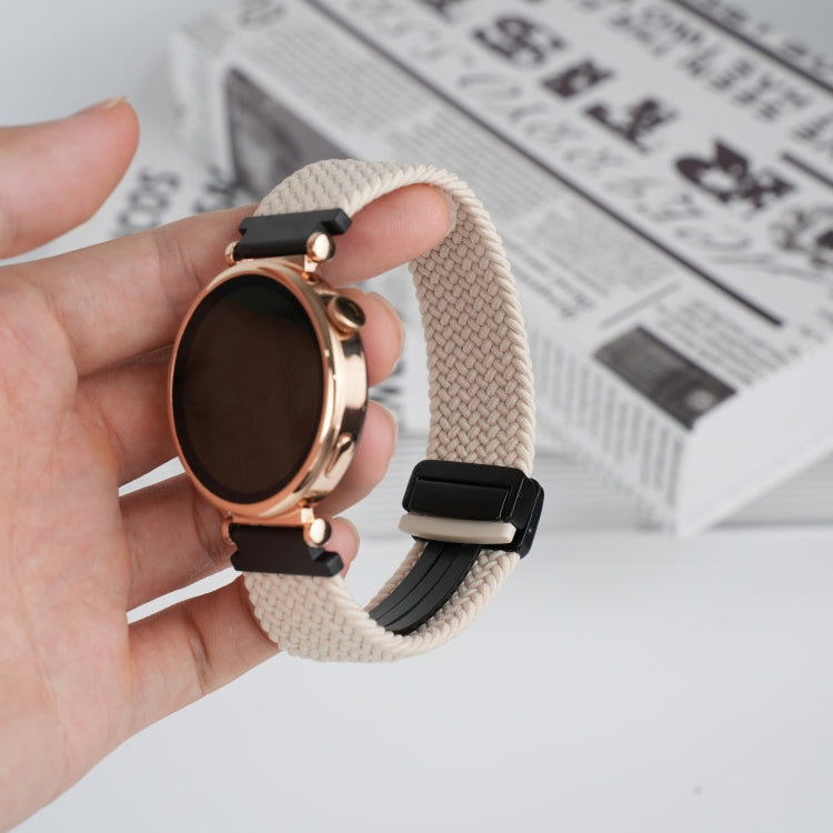 For Amazfit Bip 3 Pro Magnetic Buckle 20mm Braided Watch Band(Starlight) by bashfashion