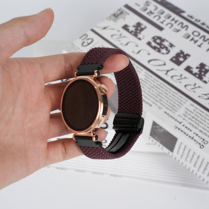 For Amazfit GTS 3 Magnetic Buckle 20mm Braided Watch Band(Crimson Cherry) by bashfashion