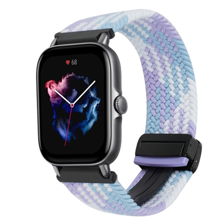 For Amazfit GTS 3 Magnetic Buckle 20mm Braided Watch Band(Violet) by bashfashion