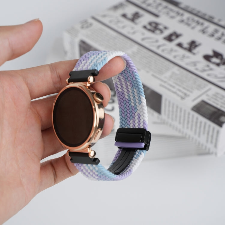 For Amazfit GTS 3 Magnetic Buckle 20mm Braided Watch Band(Violet) by bashfashion