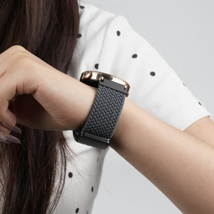 For Amazfit GTS 2e Magnetic Buckle 20mm Braided Watch Band(Space Gray) by bashfashion