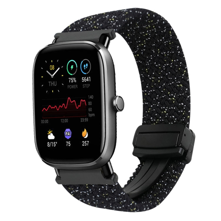 For Amazfit GTS 2 Mini Magnetic Buckle 20mm Braided Watch Band(Stars Black) by bashfashion