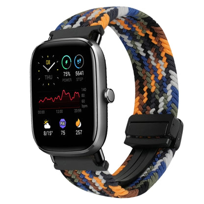 For Amazfit GTS 2 Mini Magnetic Buckle 20mm Braided Watch Band(Camouflage Colorful) by bashfashion