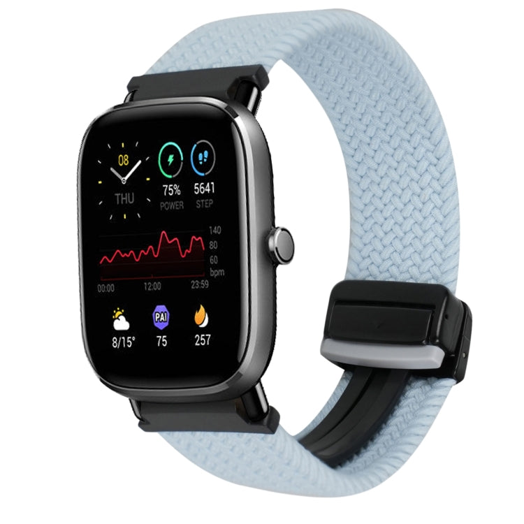 For Amazfit GTS 2 Mini Magnetic Buckle 20mm Braided Watch Band(Blue) by bashfashion