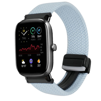 For Amazfit GTS 2 Mini Magnetic Buckle 20mm Braided Watch Band(Blue) by bashfashion
