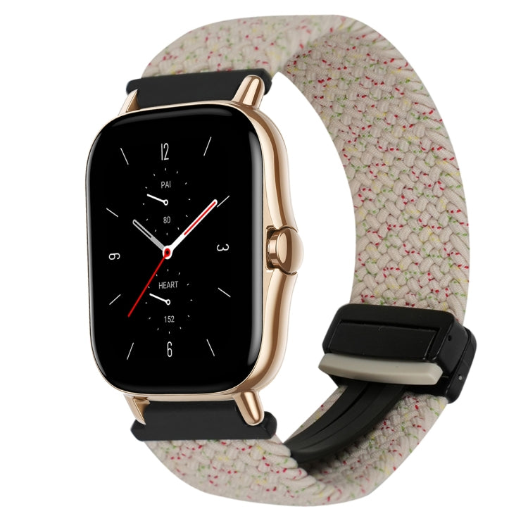For Amazfit GTS 2 Magnetic Buckle 20mm Braided Watch Band(Starlight Colorful) by bashfashion