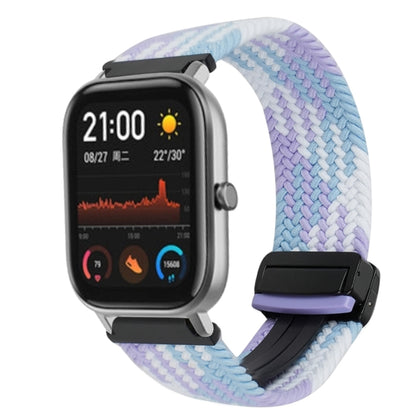 For Amazfit GTS Magnetic Buckle 20mm Braided Watch Band(Violet) by bashfashion