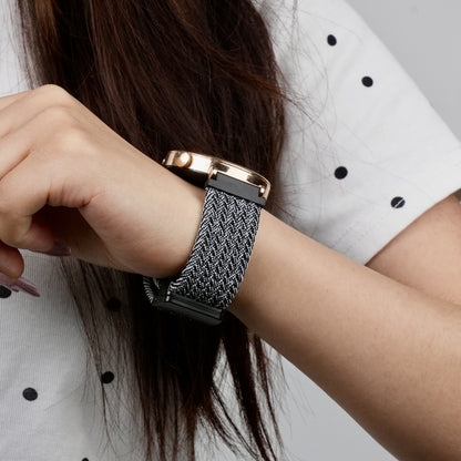 For Amazfit Bip Magnetic Buckle 20mm Braided Watch Band(Metal Gray) by bashfashion