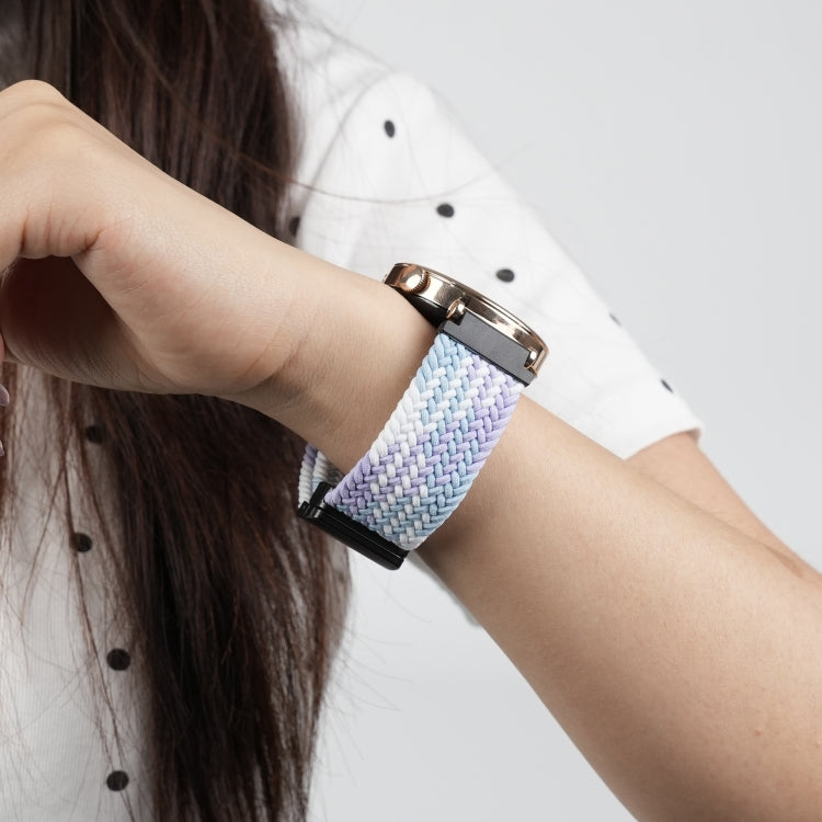 For Amazfit Bip Magnetic Buckle 20mm Braided Watch Band(Violet) by bashfashion