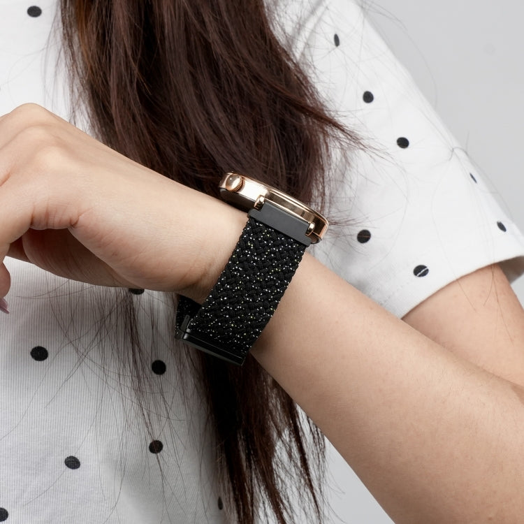 For Amazfit Bip S Magnetic Buckle 20mm Braided Watch Band(Stars Black) by bashfashion