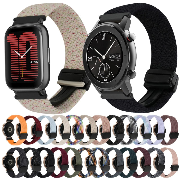 For Amazfit Bip S Magnetic Buckle 20mm Braided Watch Band(Purple) by bashfashion