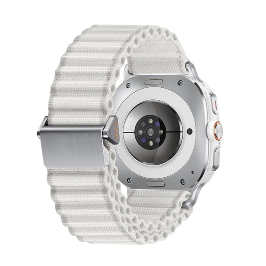 For Samsung Galaxy Watch Ultra 47mm Ocean Style Magnetic Buckle Braided Watch Band(White) by bashfashion