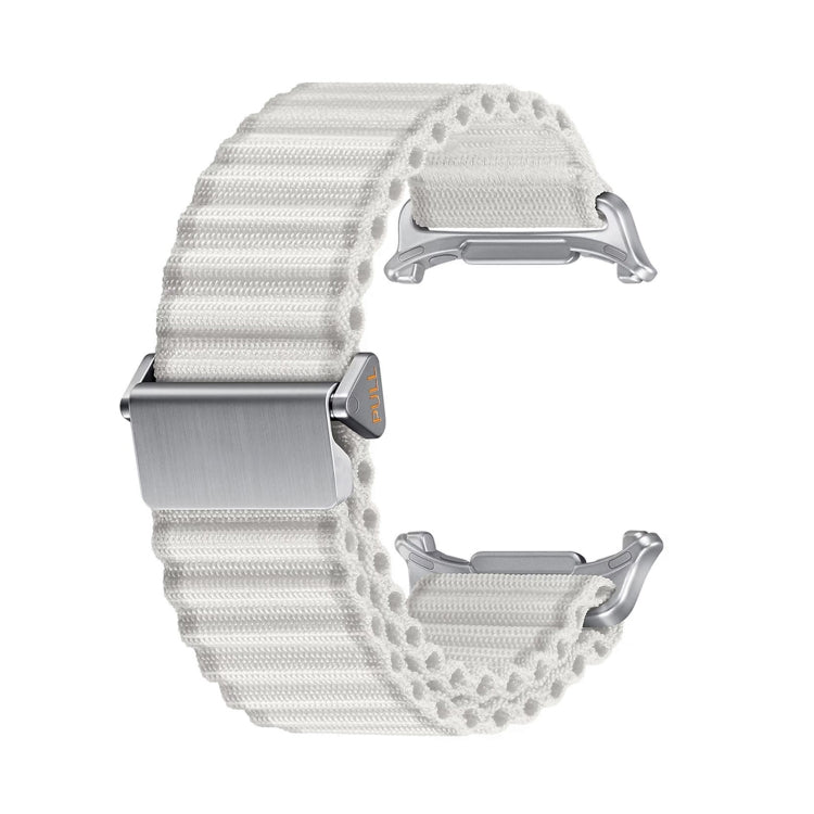 For Samsung Galaxy Watch Ultra 47mm Ocean Style Magnetic Buckle Braided Watch Band(White) by bashfashion