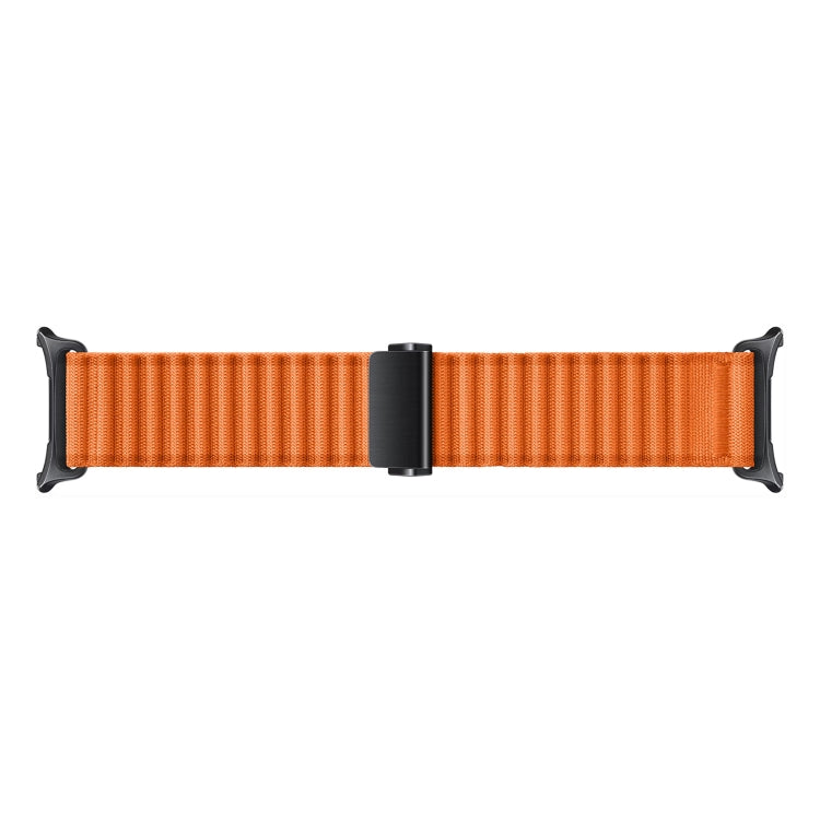 For Samsung Galaxy Watch Ultra 47mm Ocean Style Magnetic Buckle Braided Watch Band(Orange) by bashfashion