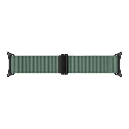For Samsung Galaxy Watch Ultra 47mm Ocean Style Magnetic Buckle Braided Watch Band(Army Green) by bashfashion