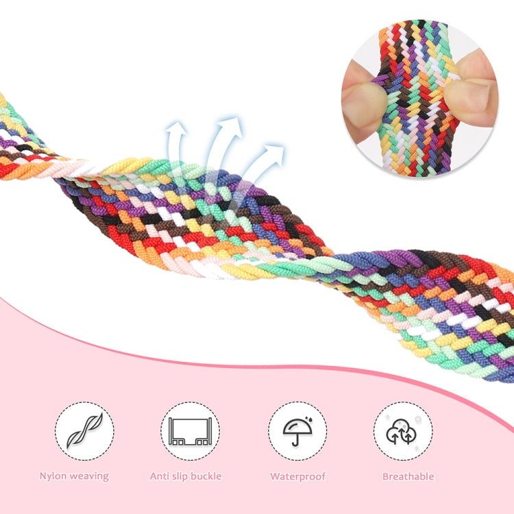 For Samsung Galaxy Watch Ultra 47mm Fold Magnetic Buckle Braided Watch Band(Rainbow) by bashfashion