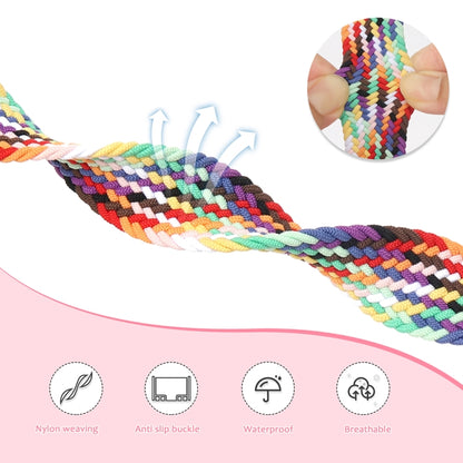 For Samsung Galaxy Watch Ultra 47mm Fold Magnetic Buckle Braided Watch Band(Rainbow) by bashfashion