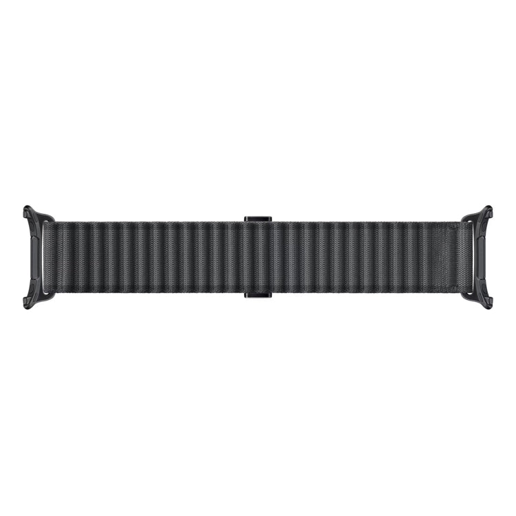 For Apple Watch SE 2023 44mm Off Road Magnetic Buckle Braided Nylon Watch Band(Dark Gray) by bashfashion