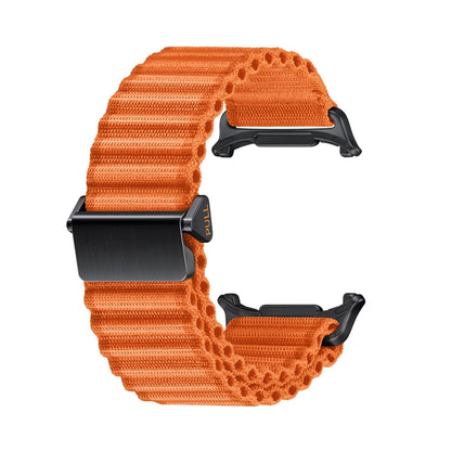 For Apple Watch SE 2023 40mm Off Road Magnetic Buckle Braided Nylon Watch Band(Orange) by bashfashion