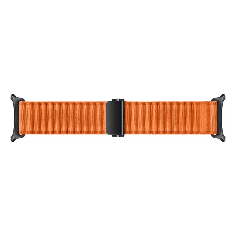 For Apple Watch Series 7 41mm Off Road Magnetic Buckle Braided Nylon Watch Band(Orange) by bashfashion