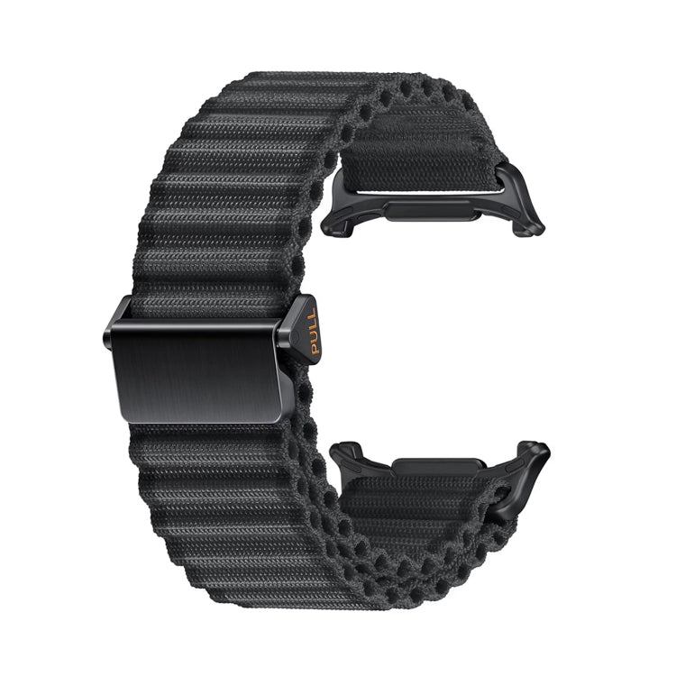 For Apple Watch Series 3 38mm Off Road Magnetic Buckle Braided Nylon Watch Band(Dark Gray) by bashfashion