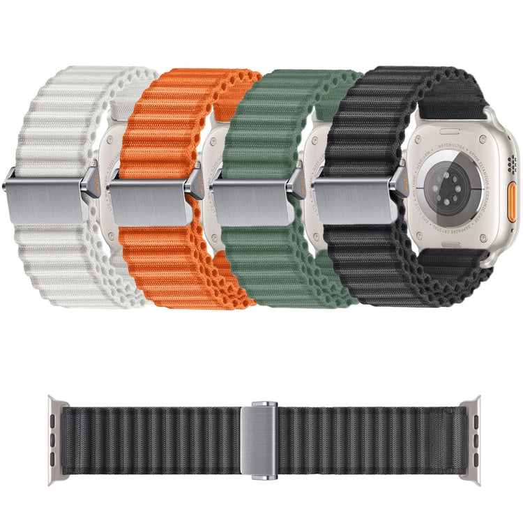 For Apple Watch Series 5 44mm Off Road Magnetic Buckle Braided Nylon Watch Band(Orange) by bashfashion