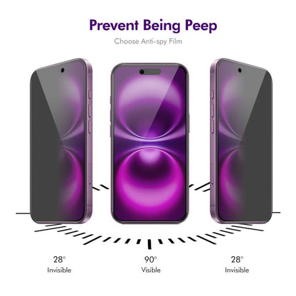 For iPhone Air 2pcs ENKAY Hat-Prince 28 Degree Anti-peeping Privacy Tempered Glass Film by ENKAY