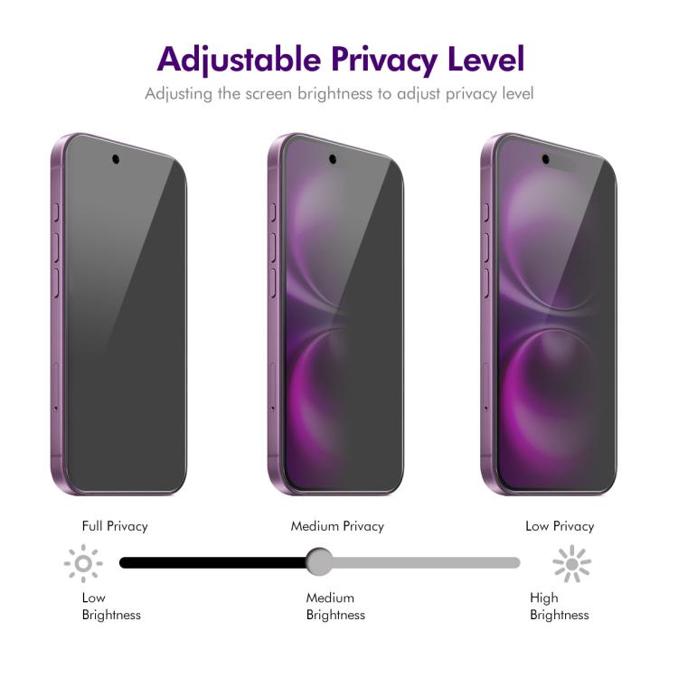 For iPhone Air 5pcs ENKAY Hat-Prince 28 Degree Anti-peeping Privacy Tempered Glass Film by ENKAY