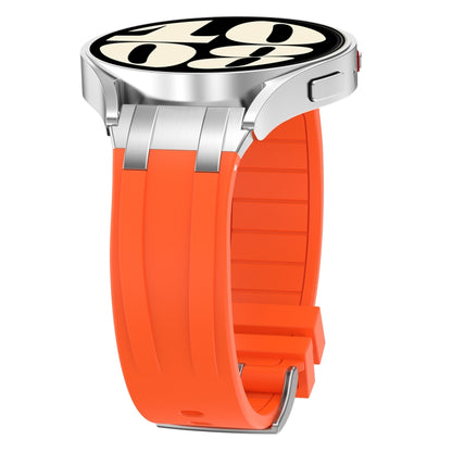 For Huawei Watch 3 22mm Quick Release Silver Buckle Royal Silicone Watch Band(Orange) by bashfashion