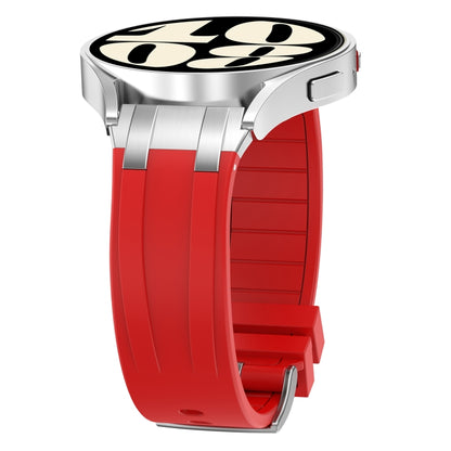 For Huawei Watch 3 22mm Quick Release Silver Buckle Royal Silicone Watch Band(Red) by bashfashion