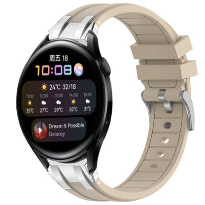 For Huawei Watch 3 22mm Quick Release Silver Buckle Royal Silicone Watch Band(Starlight) by bashfashion