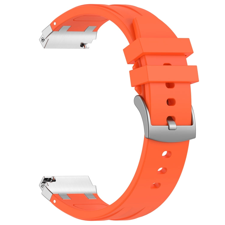 For Huawei Watch GT 22mm Quick Release Silver Buckle Royal Silicone Watch Band(Orange) by bashfashion