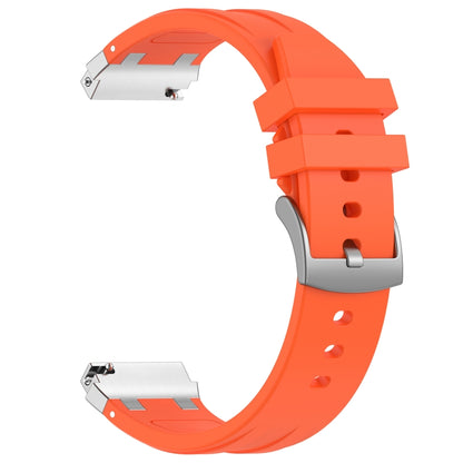 For Huawei Watch GT 22mm Quick Release Silver Buckle Royal Silicone Watch Band(Orange) by bashfashion
