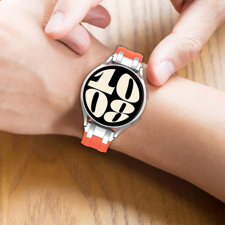 For Huawei Watch 3 22mm Quick Release Silver Buckle Royal Silicone Watch Band(Orange) by bashfashion