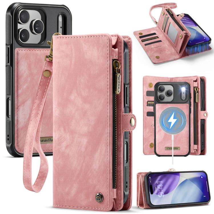 For iPhone 17 Pro CaseMe 008 Detachable Multifunctional Leather Phone Case(Pink) by CaseMe