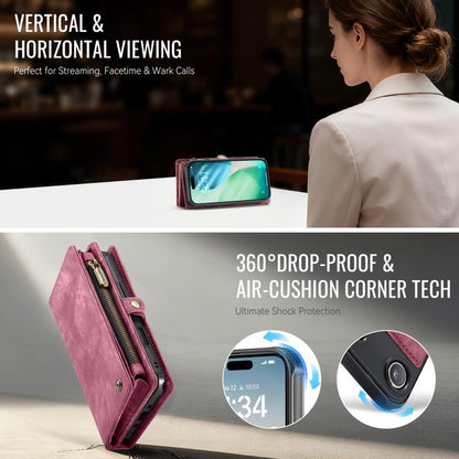 For iPhone Air CaseMe 008 Detachable Multifunctional Leather Phone Case(Red) by CaseMe