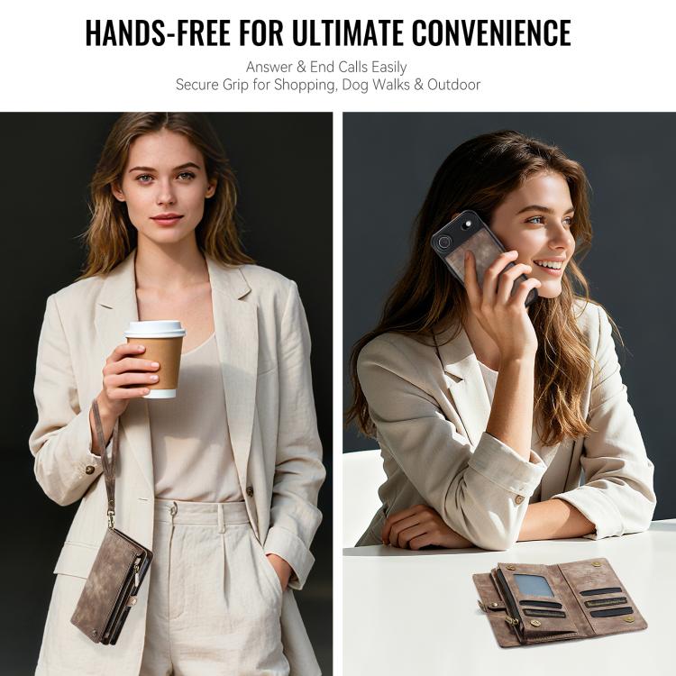 For iPhone Air CaseMe 008 Detachable Multifunctional Leather Phone Case(Brown) by CaseMe